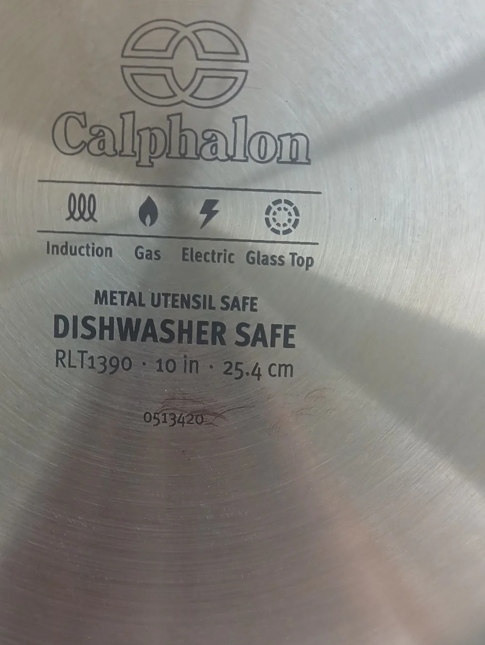 Calphalon Stainless Steel Skillet with Brushed Silver Finish
